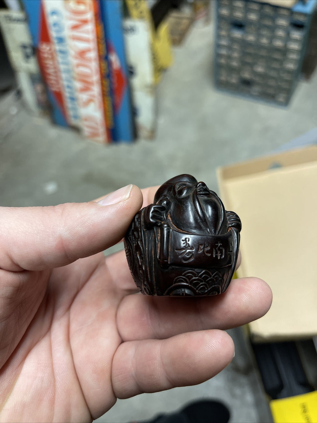 Vintage Zodiac + Buddha Figure Lot Asian Rosewood Red Resin Feng Shui Chinese4
