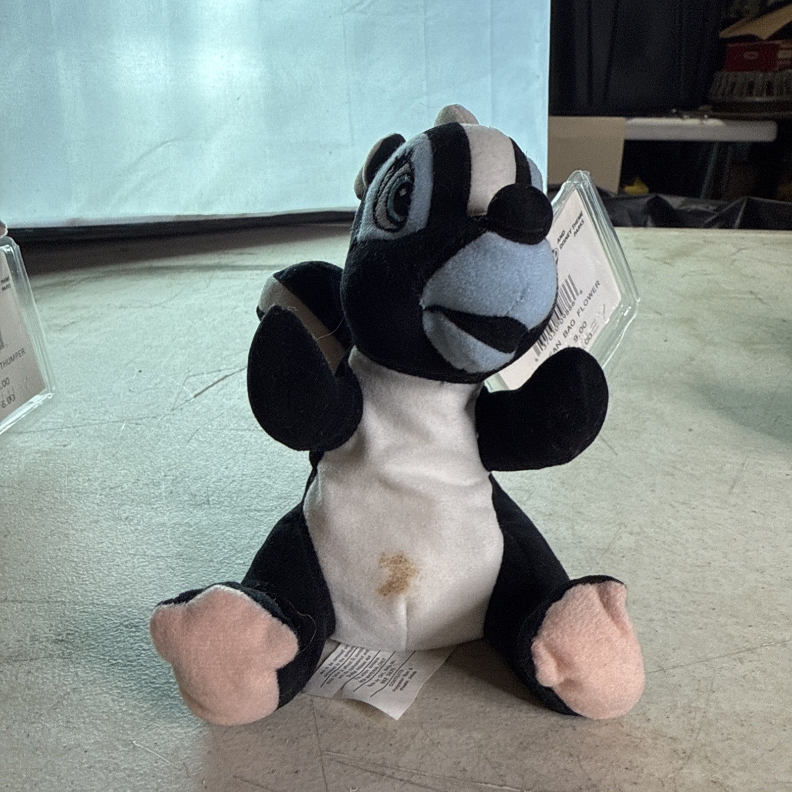Disney Store 90s Mini bean bag plush character Flower Thumper Bambi 3 with tags4