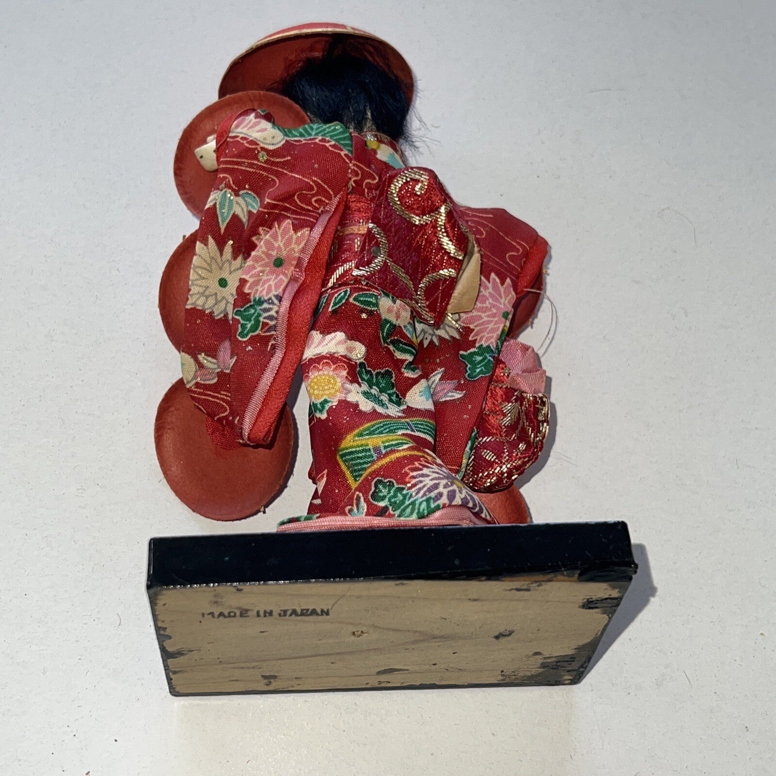 Lot of 3 Beautiful Antique Asian Folk Art Standing Dolls Handmade 16”,12”,7”6