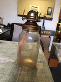 Vintage Mason Jar Oil Lamp Burner Screw On with Wick on Kerr Self Sealing Mason0