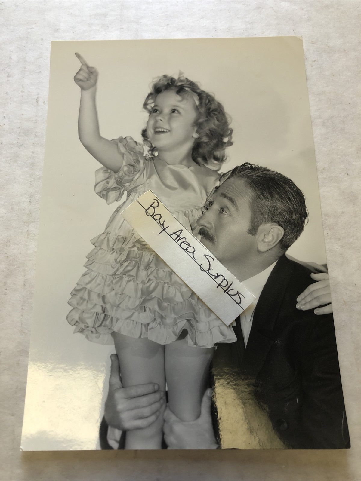 Rare Original Unpublished Early Photo Of Shirley Temple & Adolphe Menjou 7”x4.5”0