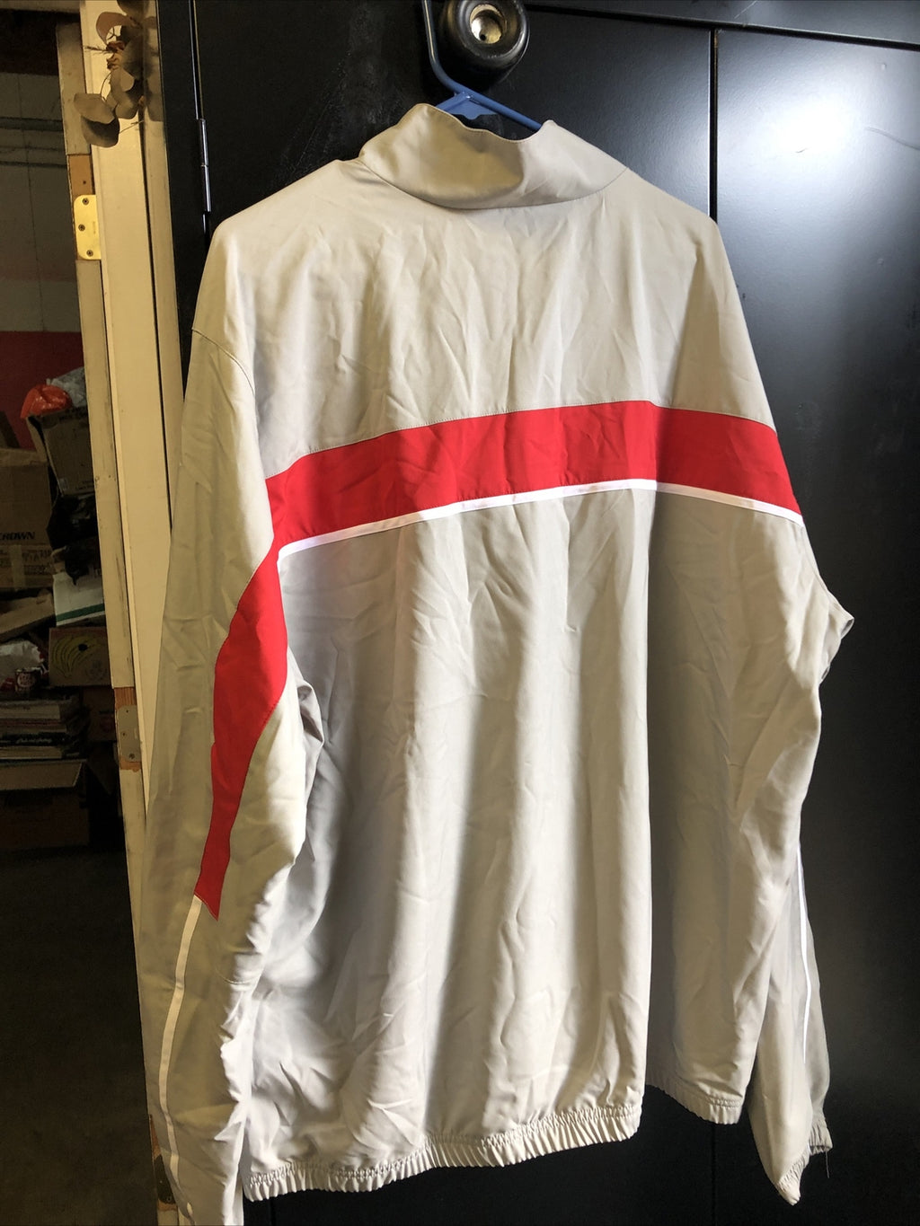 Mens Nike Full Zip Grey/Red Jacket Size XXL 2XL NOS3