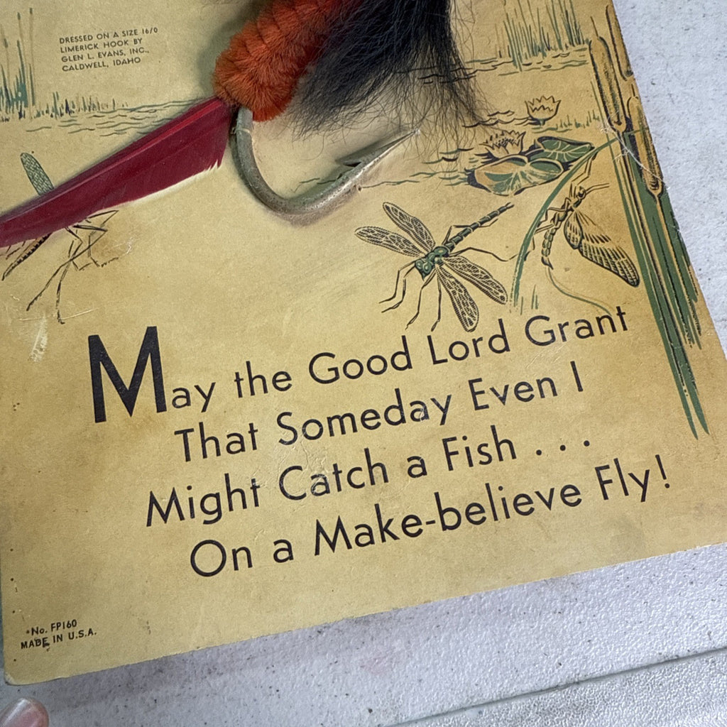 A Fishermans Prayer Bird Wing-Feather Decorative Fisherman's Fly Display1