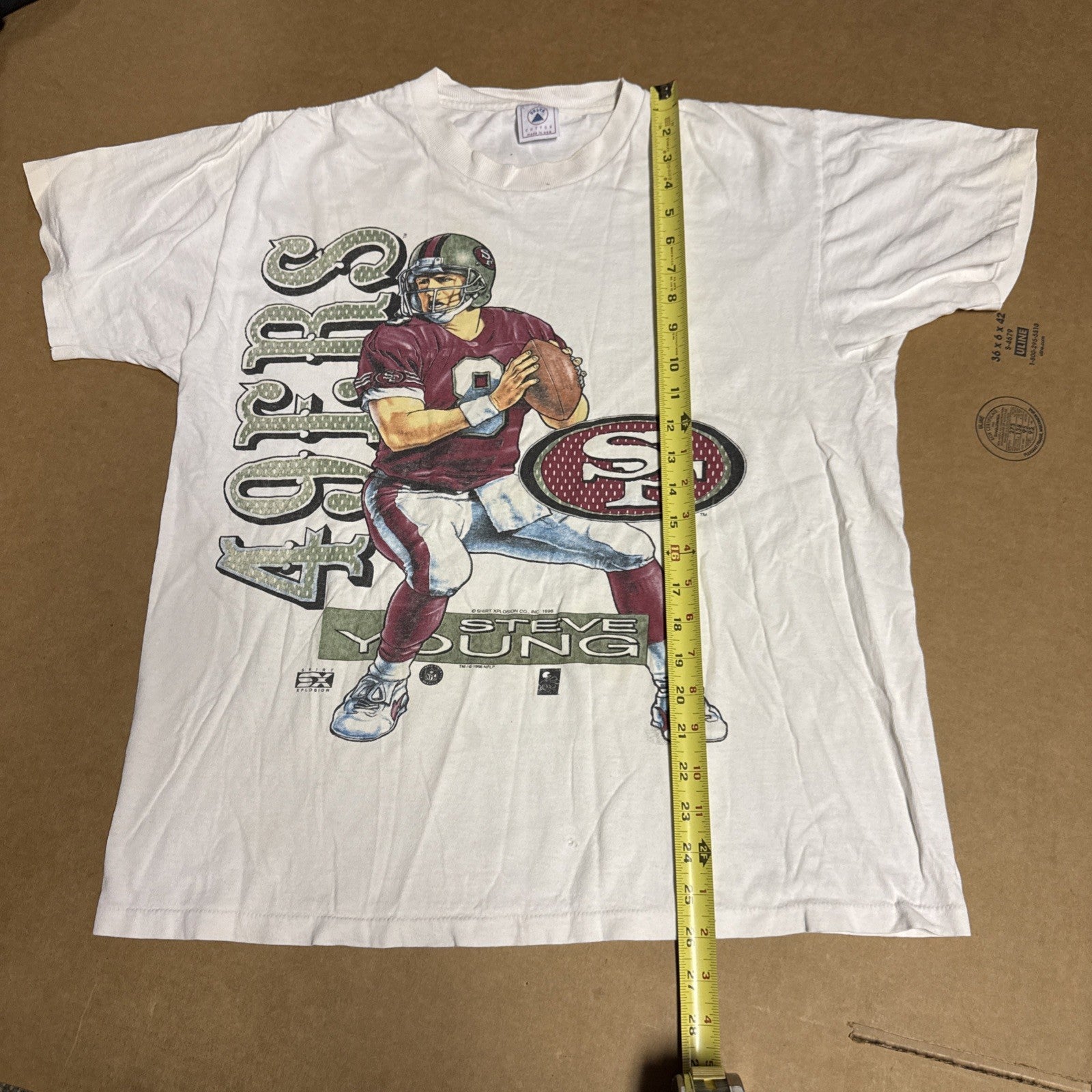 Vintage 1996 San Francisco 49ers Steve Young Pro Player NFL Football XL USA3