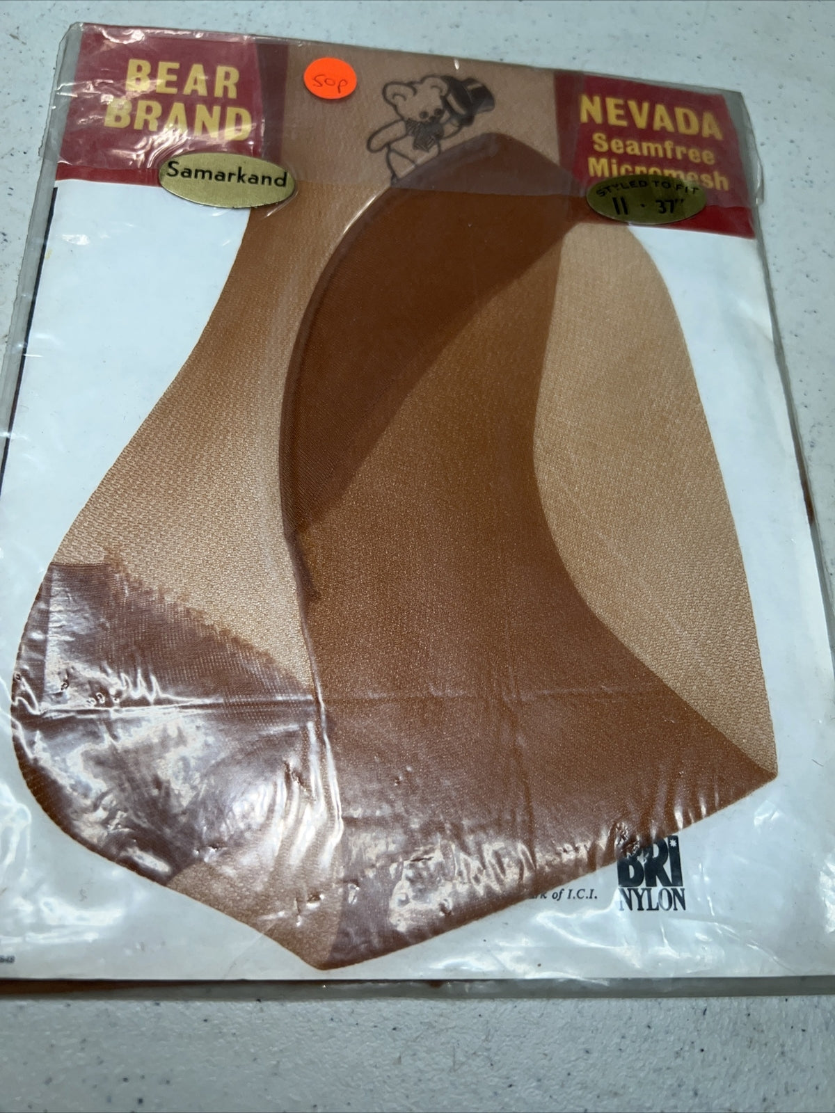 Nevada by Bear Brand Seamfree Micromesh Vintage Stockings Pantyhose 11-37”2