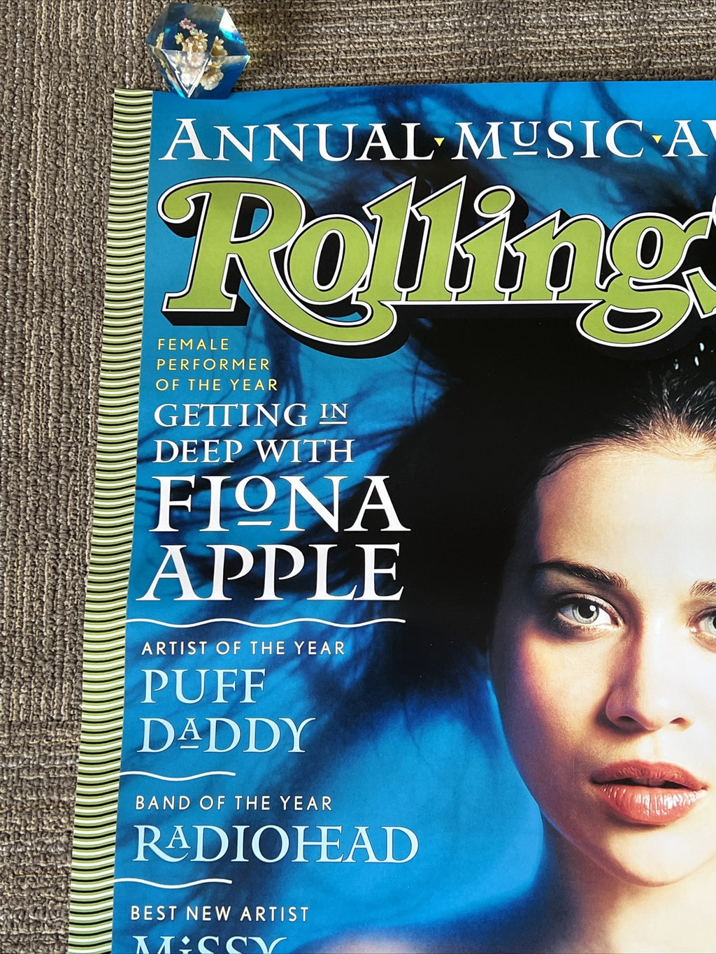 Rolling Stones Poster Issue 778 January 22 1998, Fiona aapple 2pac Dylan #371