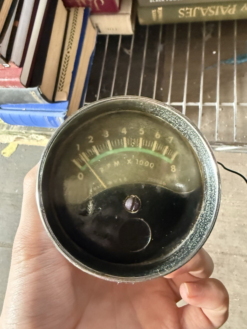 Vintage Green Line Hot Rod Tachometer # 305036 8,000 RPM Rat Rod Muscle Drag Car0