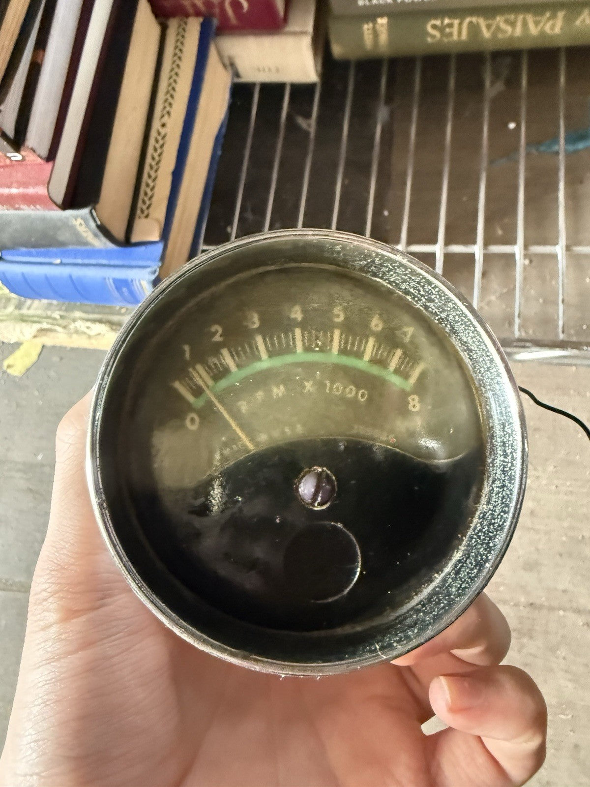 Vintage Green Line Hot Rod Tachometer # 305036 8,000 RPM Rat Rod Muscle Drag Car0