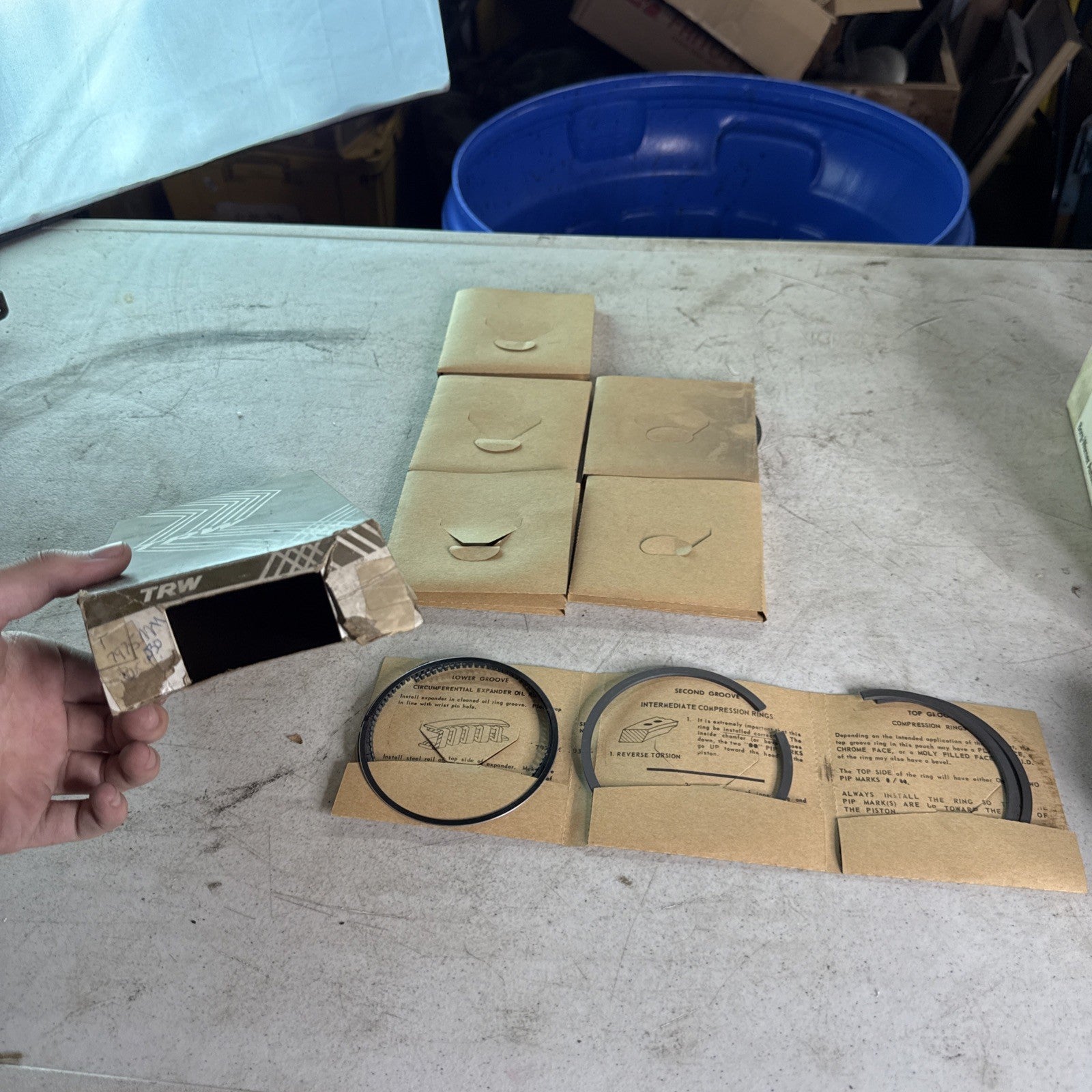 NOS TRW RAMCO Piston Ring Set Chevrolet? 6 cyl Vintage SCTA Racing0