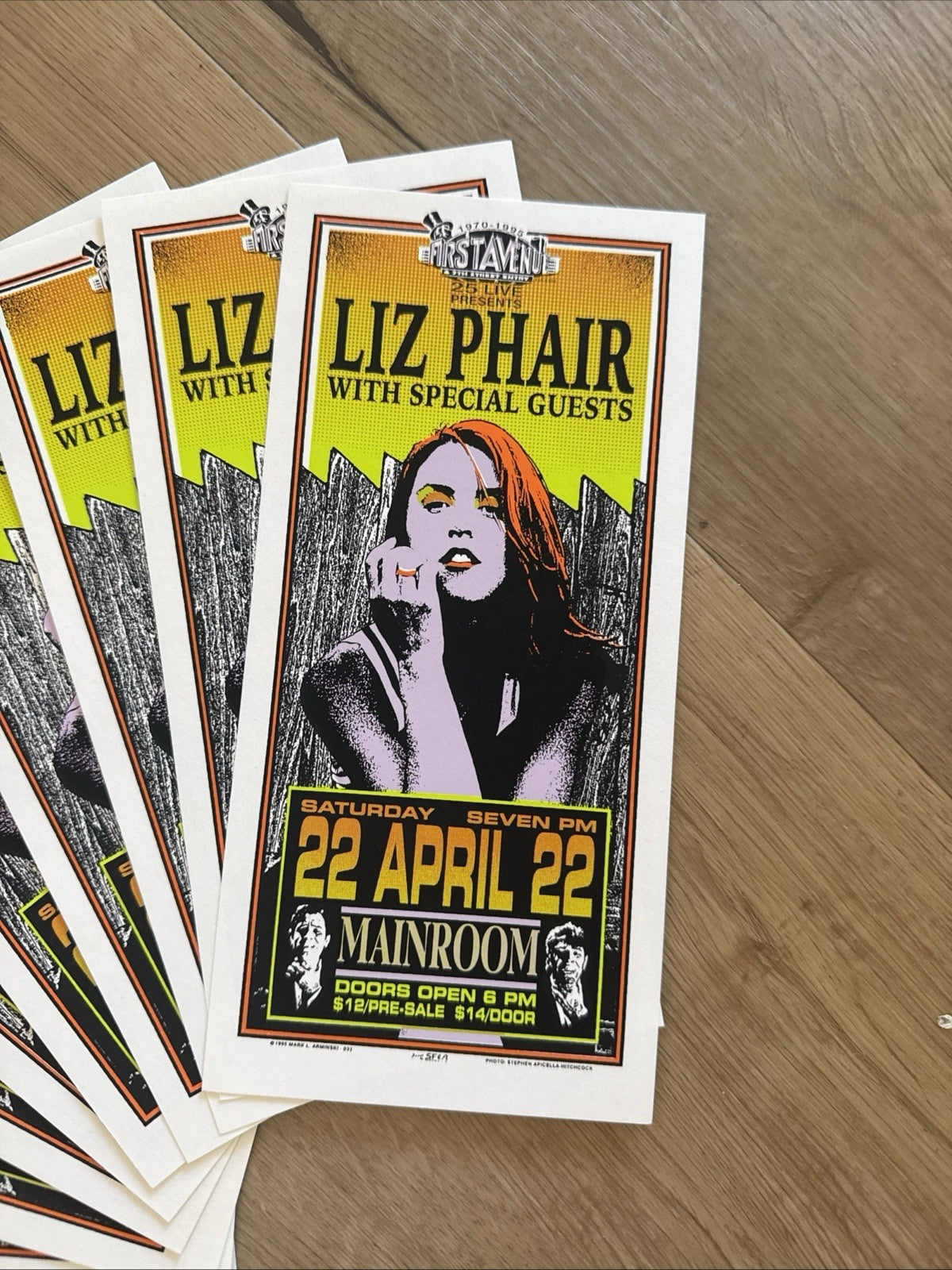 1995 Liz Phair Handbill First Avenue Mainroom MN Mark Arminski Flyer Lot Of 171
