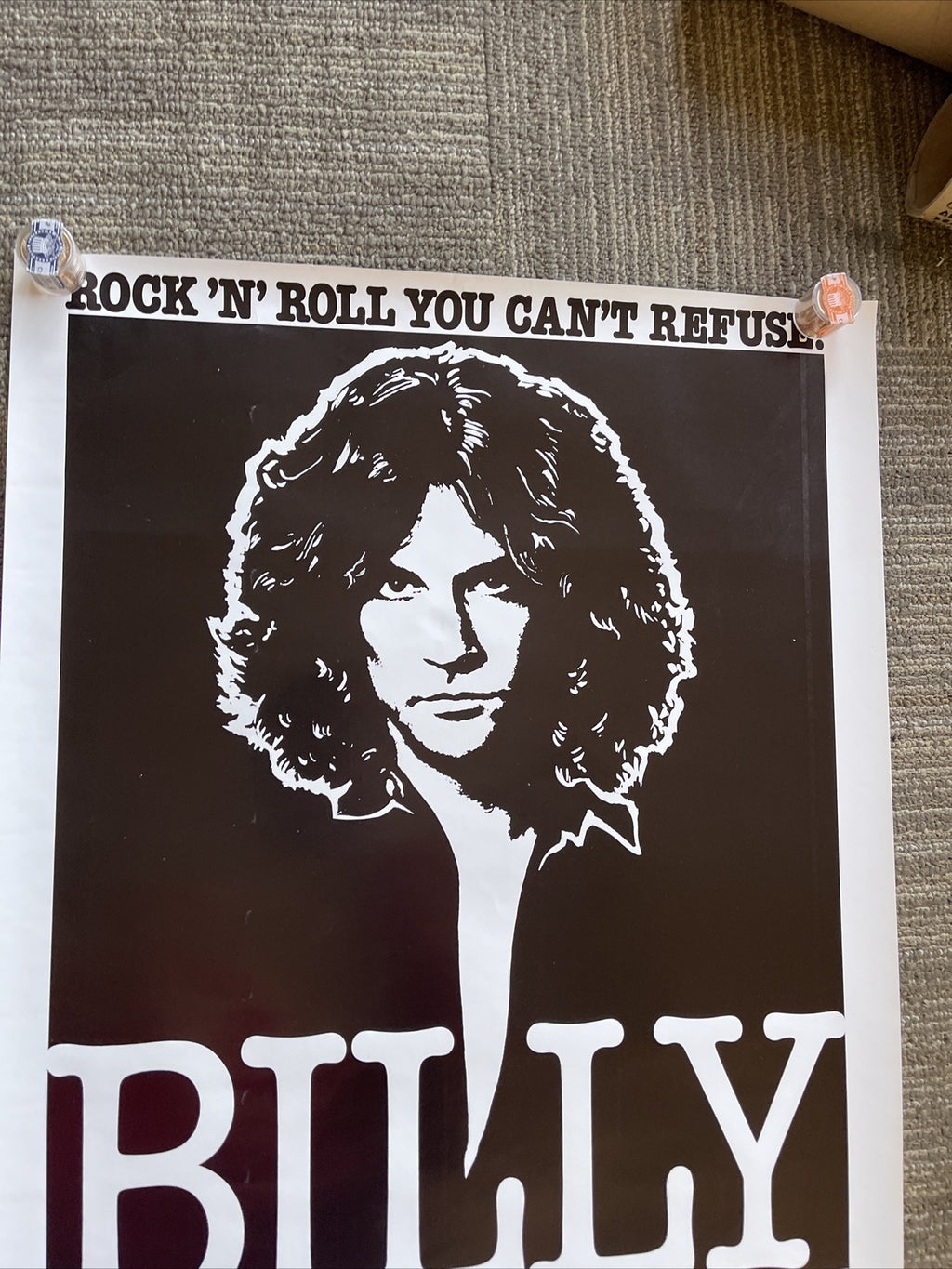 #199 1981 BILLY SQUIER Don't Say No Record Store PROMO POSTER Rock N Roll 30”x201