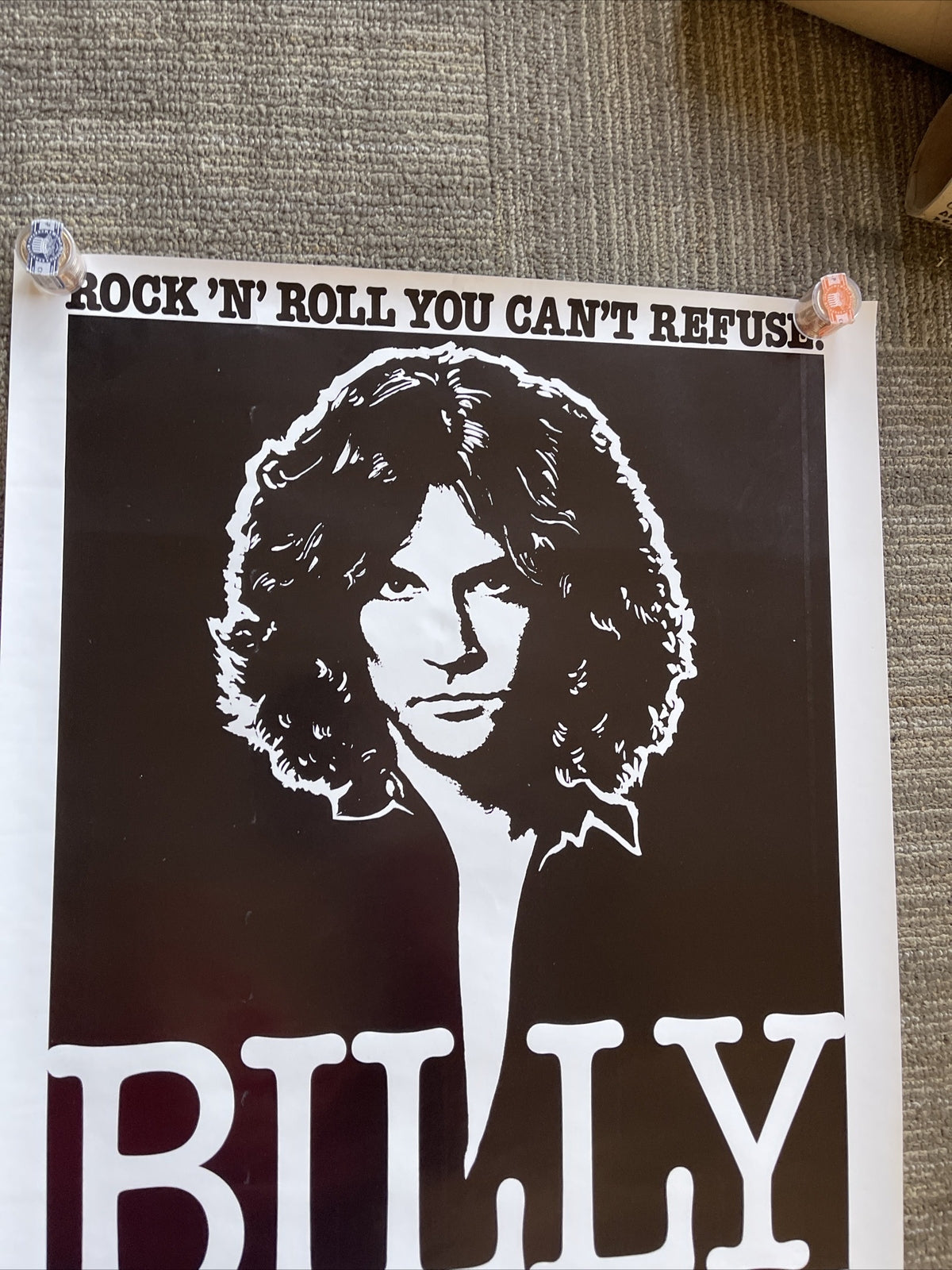#199 1981 BILLY SQUIER Don't Say No Record Store PROMO POSTER Rock N Roll 30”x201
