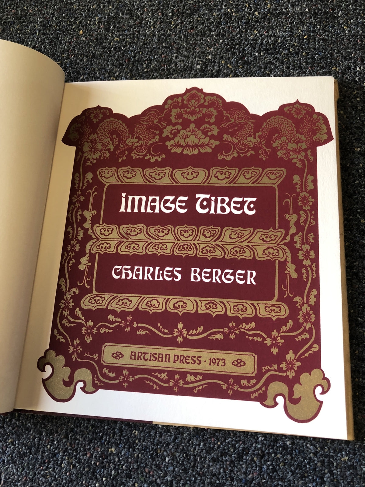 IMAGE TIBET By Charles Berger 1973 Photographic Art Book2