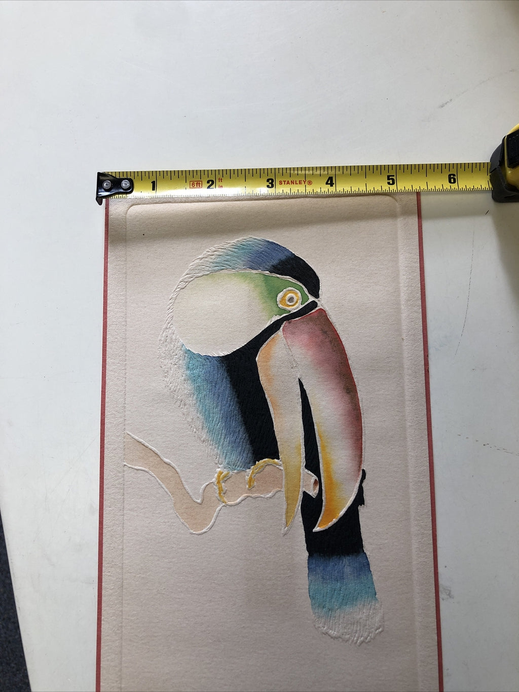 Beautiful Tucan Etching Signed By G. Zuniga7