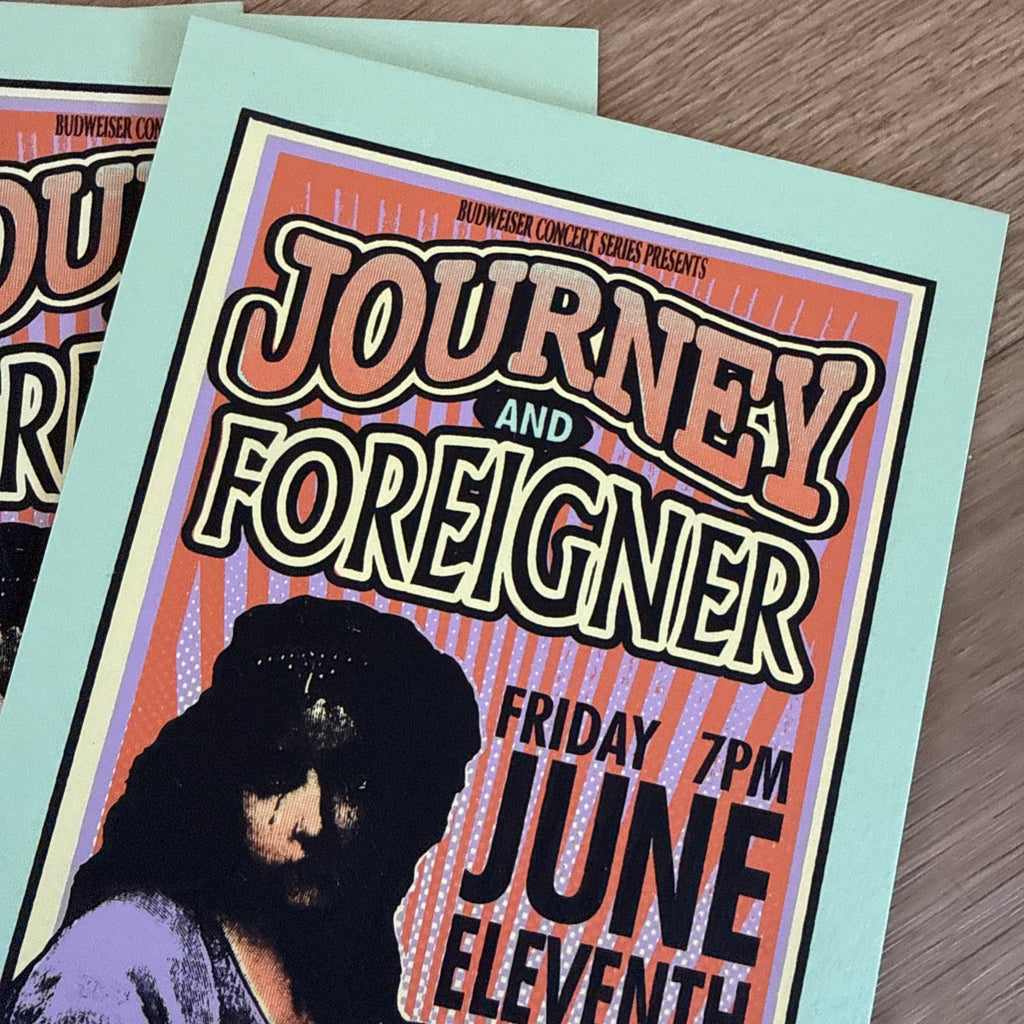 JOURNEY and FOREIGNER  concert handbill-six flags theme park-Darien NY USA Lot2