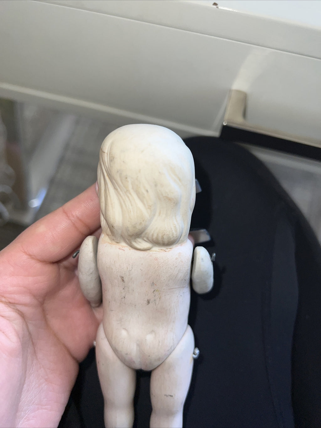 Vintage Antique All Bisque Toddler Doll Figure 6”9