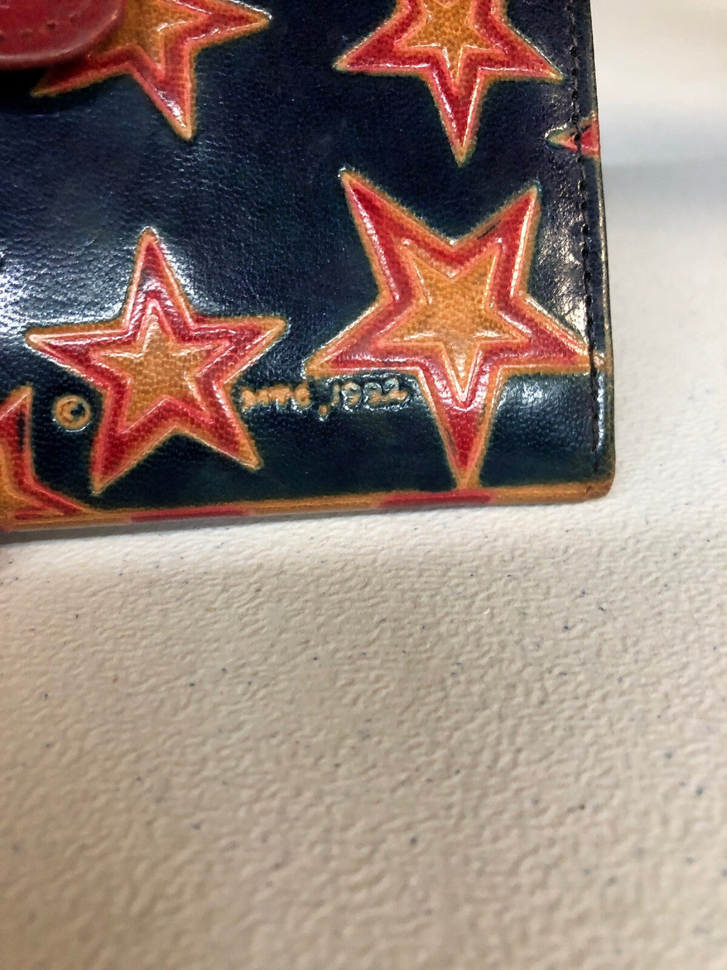 Vintage Leather American Flag Wallet Billfold 4th July Stars Stripes3