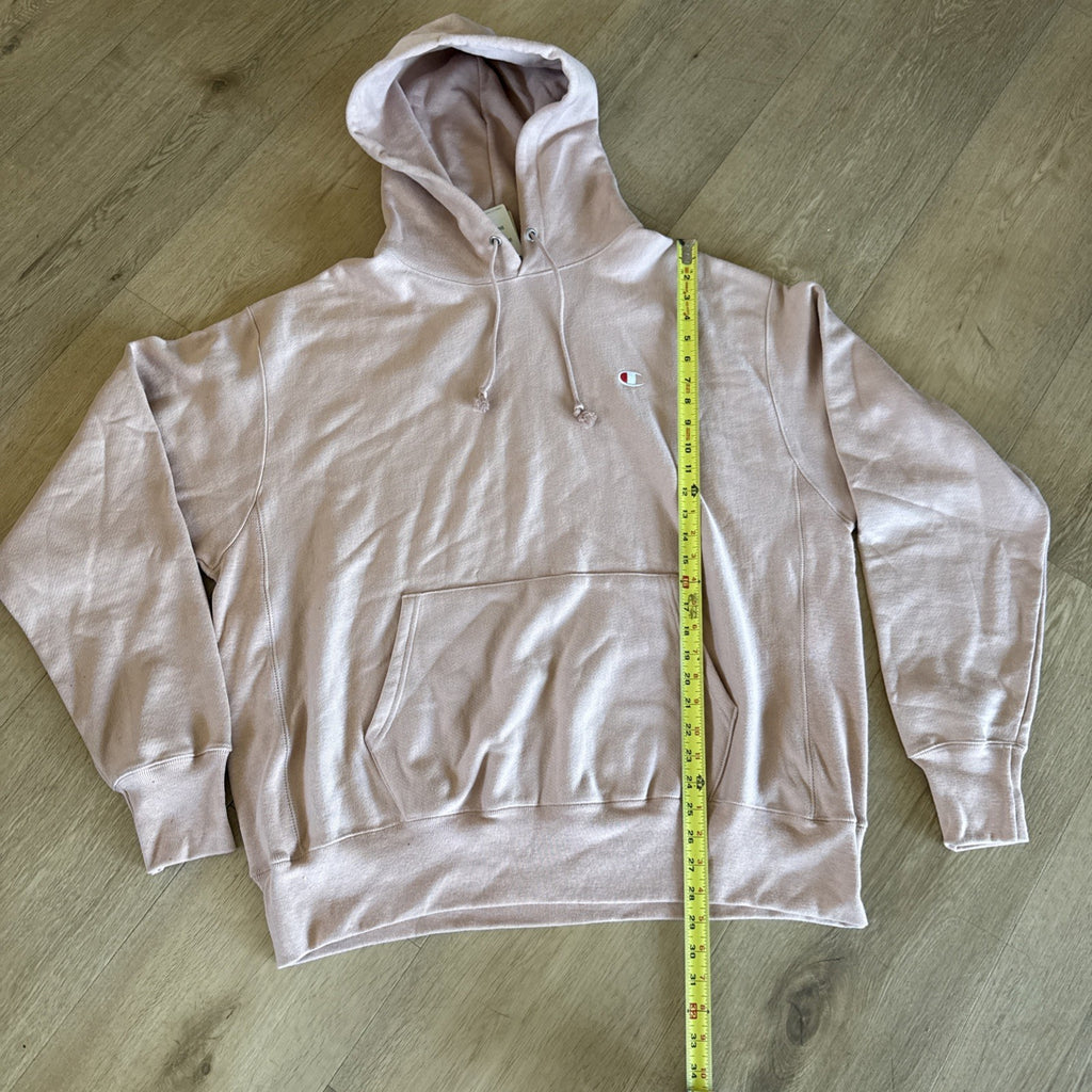 Champion Reverse Weave Hoodie Pink Blush Embroidered Logo Men’s XL4