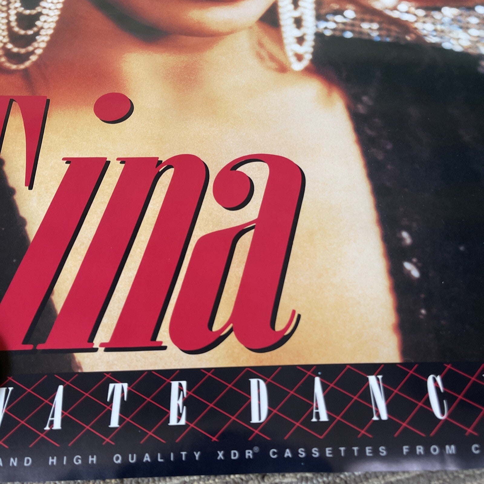 #155 1984 Tina Turner Record Store Promo Poster Private Dancer 24 X 36”2