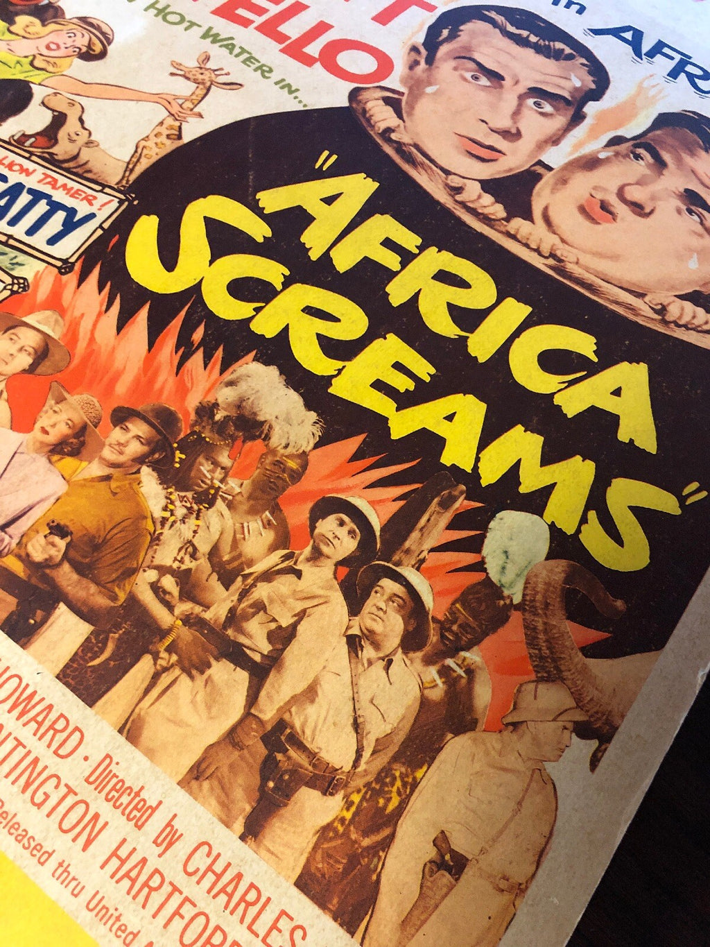 AFRICA SCREAMS 1949 ORIGINAL 14X22 MOVIE POSTER BUD ABBOTT LOU COSTELLO1