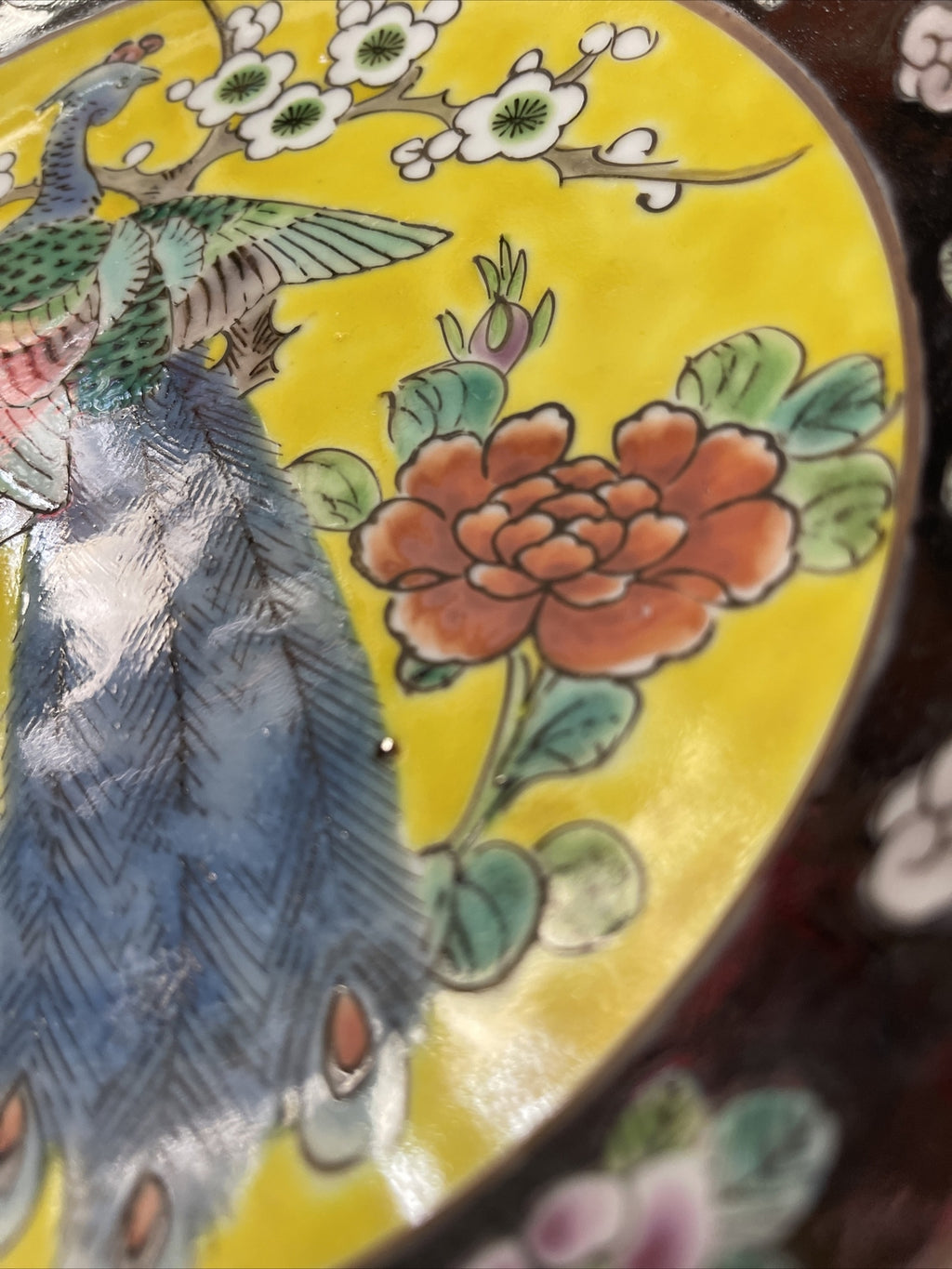Antique Japanese Signed Pottery Enamel Plate11
