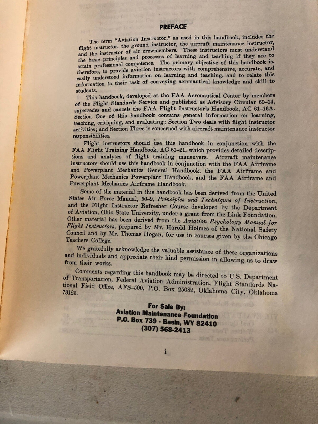 Aviation Instructor's Handbook by Federal Aviation Administration 1977 Aircrafy1
