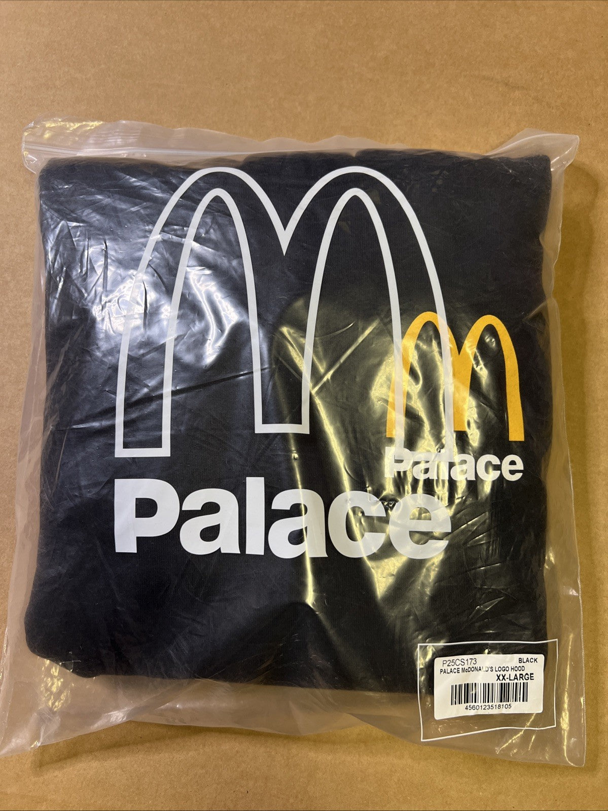 BRAND NEW Palace McDonald’s Logo Hoodie Black Sz XXL Authentic SEALED0
