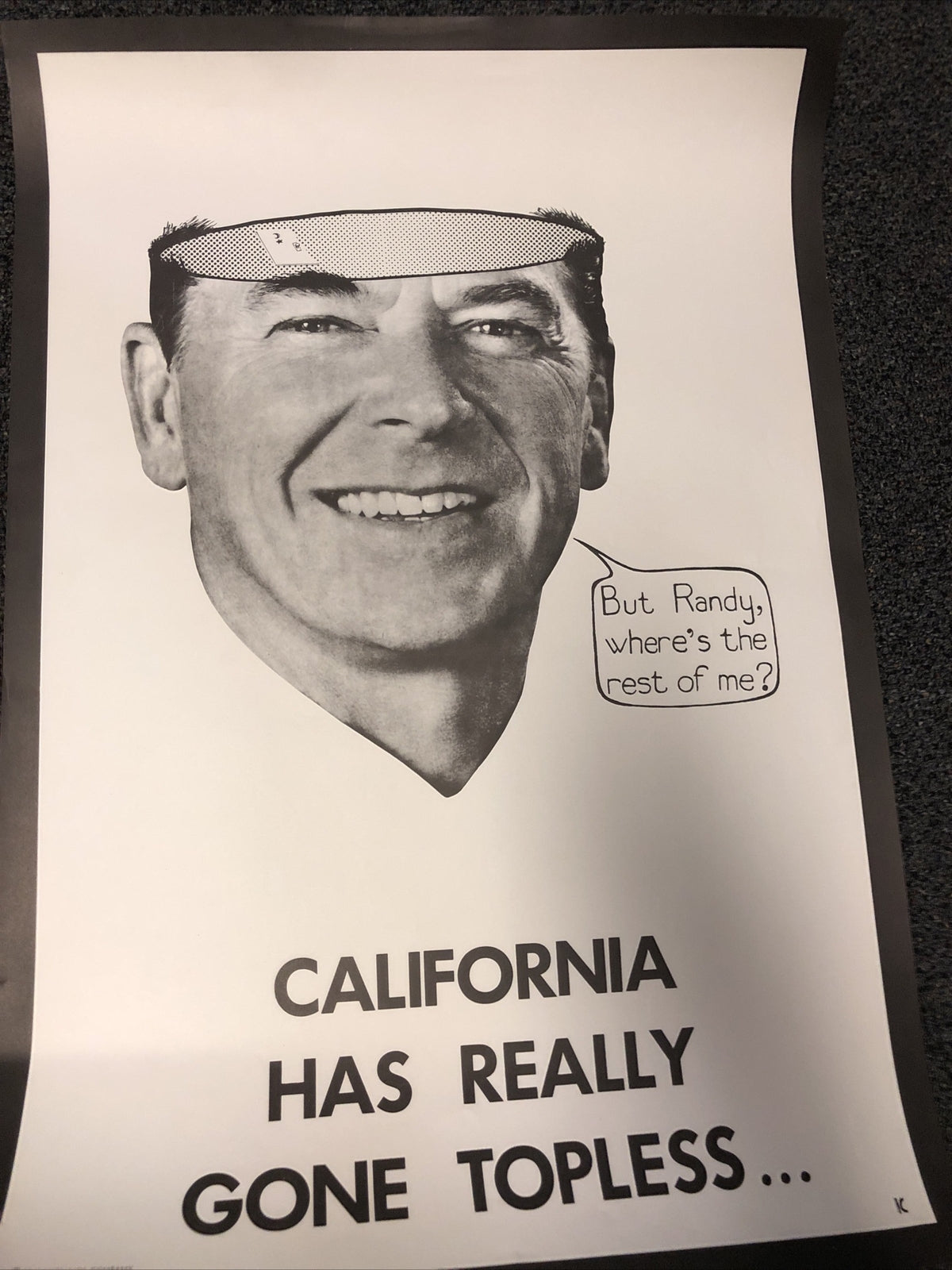 Vintage California Has Really Gone Topless , Randy Modern Poster 18x240