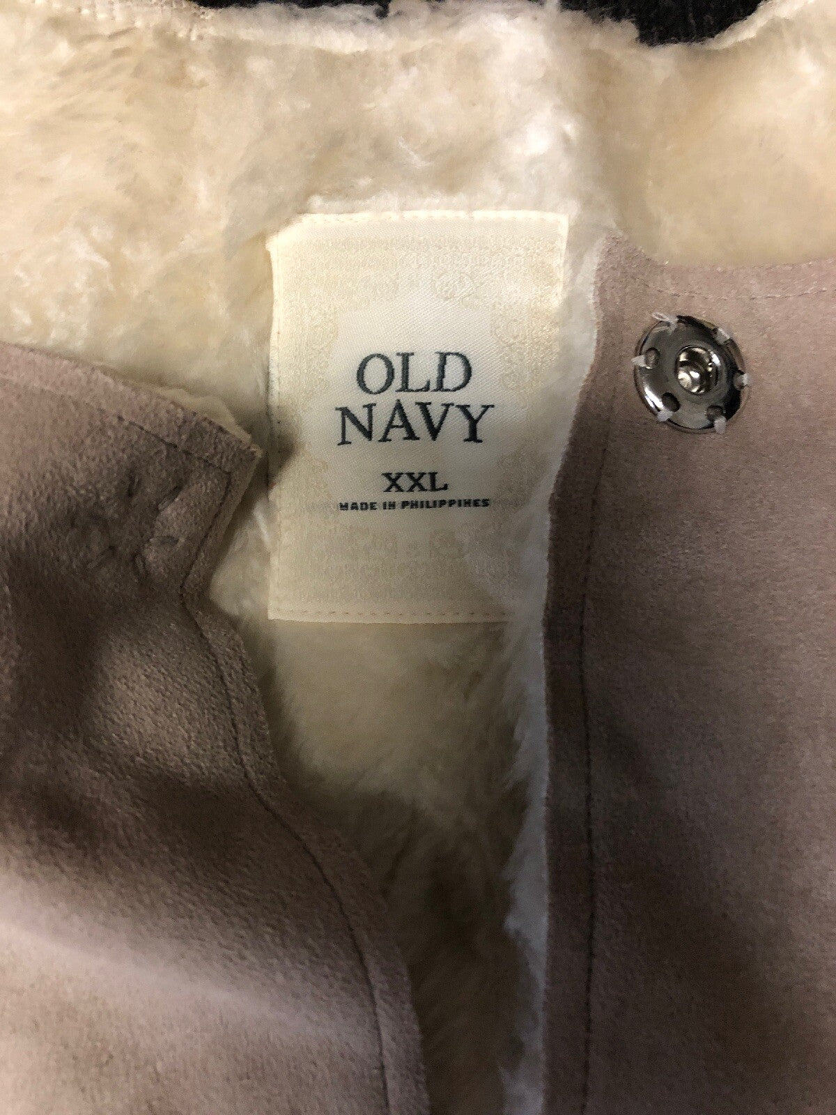 Old Navy Womens XXL Tan Wool Blend Vest Soft Inside Polyester Acrylic1