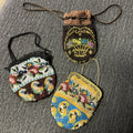 Lot of 3 Vintage Hand Crafted Beaded  Coin Purse Pouches High Quality Handmade0