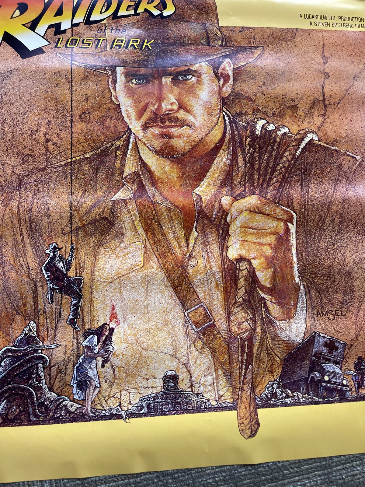 #179 1981 Raiders of the Lost Ark Soundtrack Record Store Promo Movie Poster 36”4