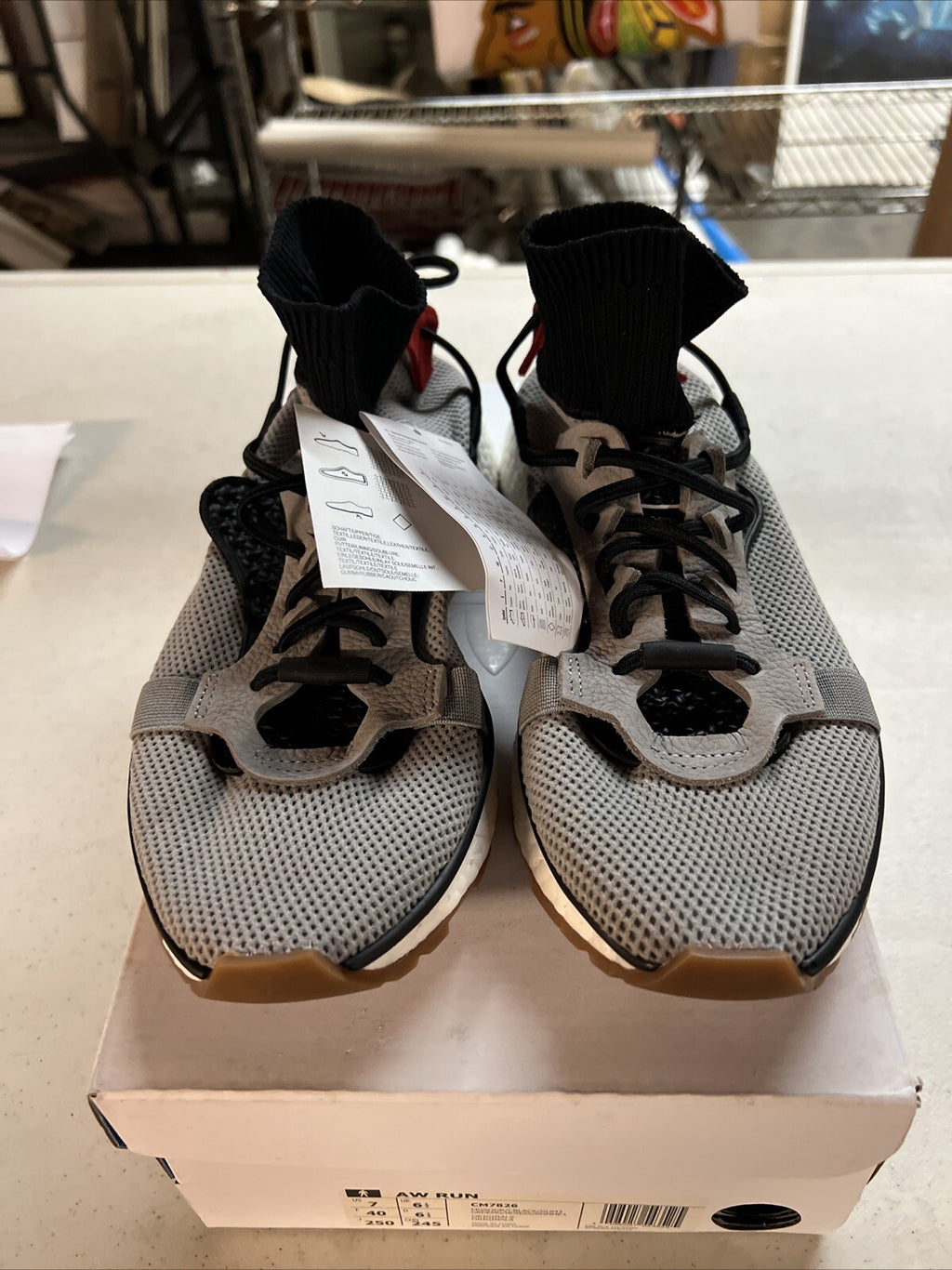 AW Run size 7 Grey Red Gum. Adidas X Alexander Wang. CM7826. ultra boost NMD4
