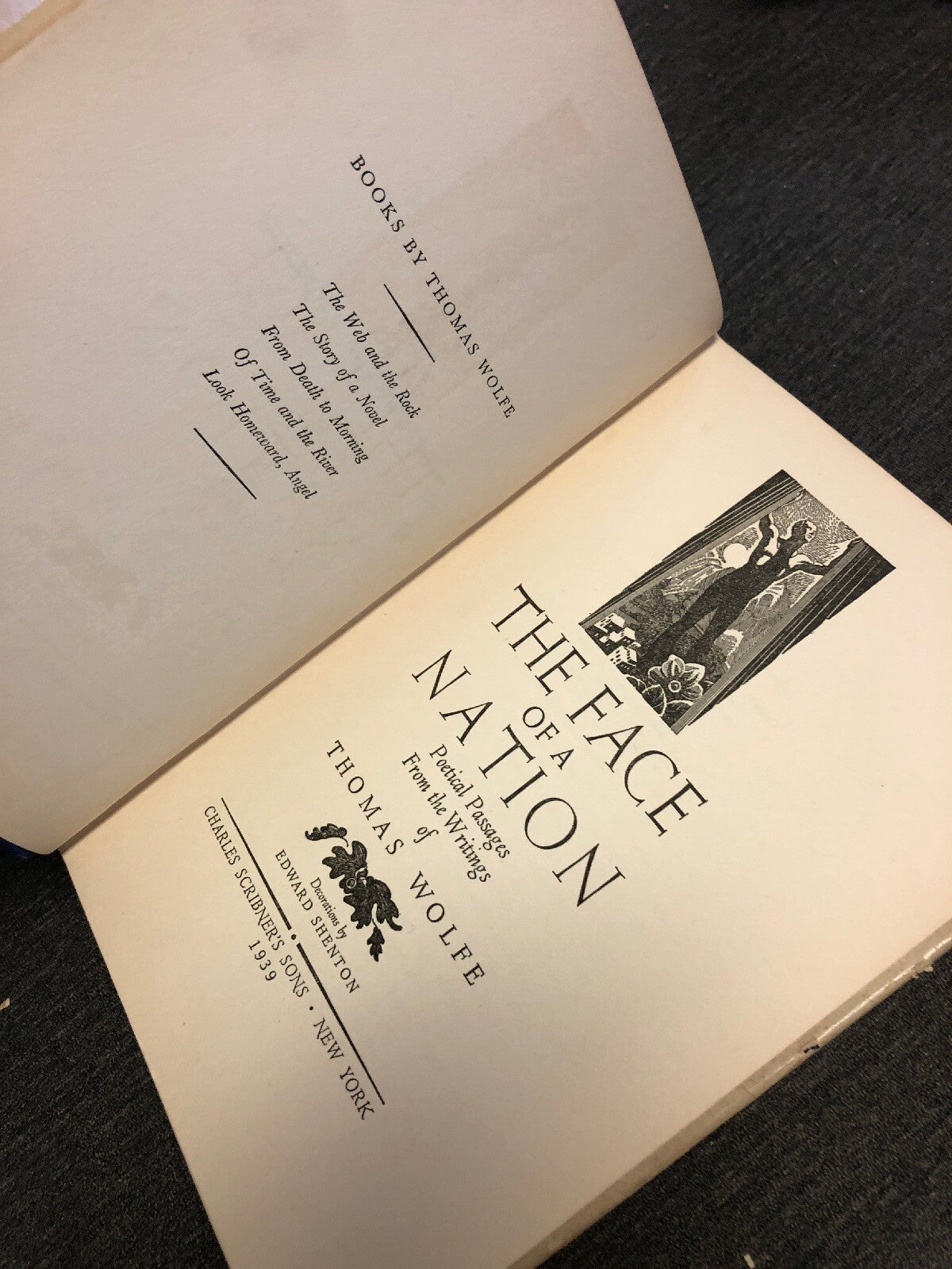 Wolfe, Thomas THE FACE OF A NATION  Vintage Copy 19390