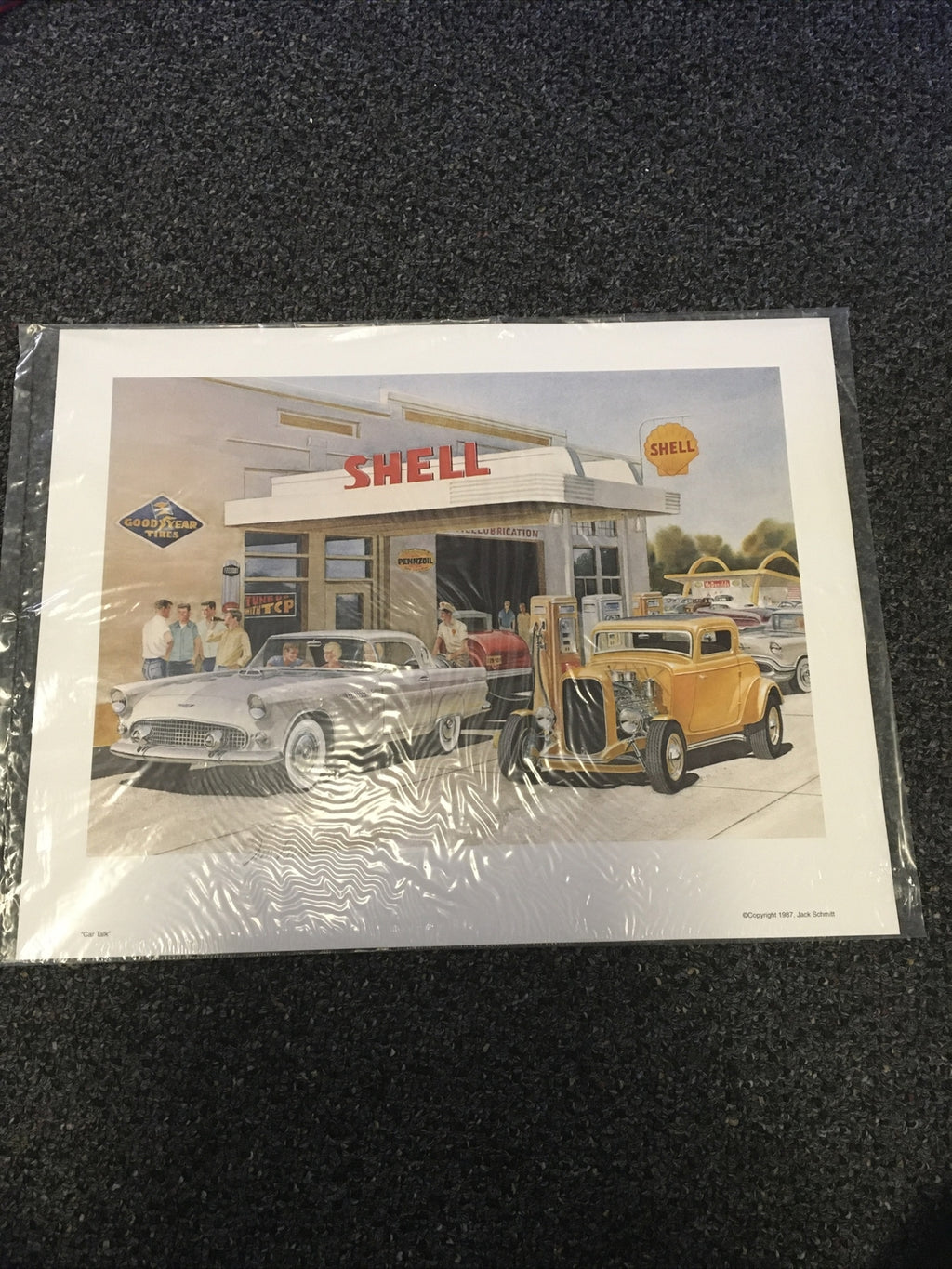 JACK SCHMITT “Car Talk” Signed 1987 - 14”X11”0