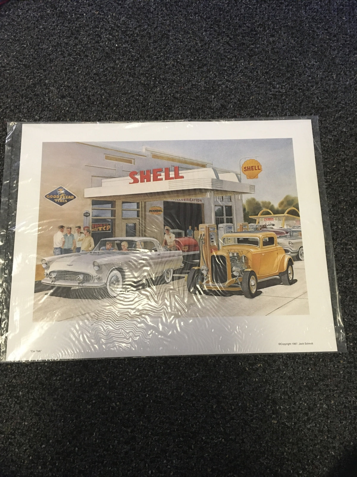 JACK SCHMITT “Car Talk” Signed 1987 - 14”X11”0