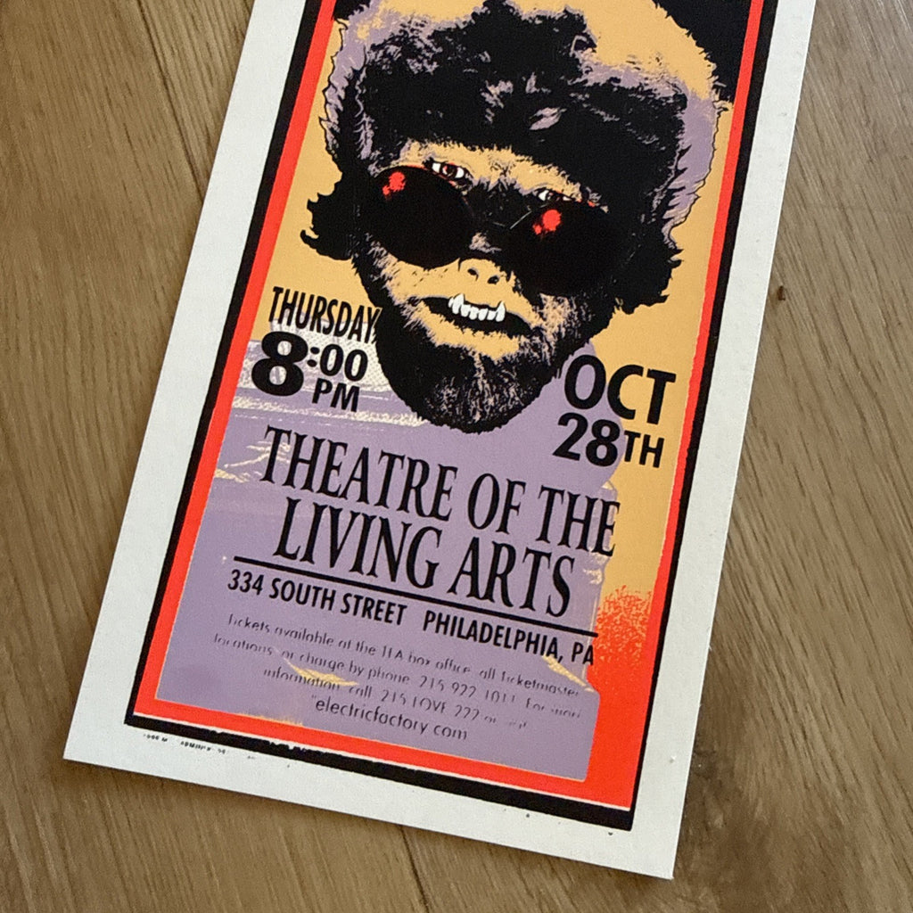 Warren Zevon Handbill 1999 Theatre of Living Arts Philadelphia Mark Arminski Lot3