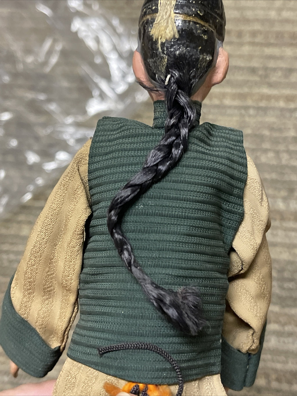 Quing Dynasty 1920s Antique Chinese Asian Wire Composition Doll Manchu 9.5”5