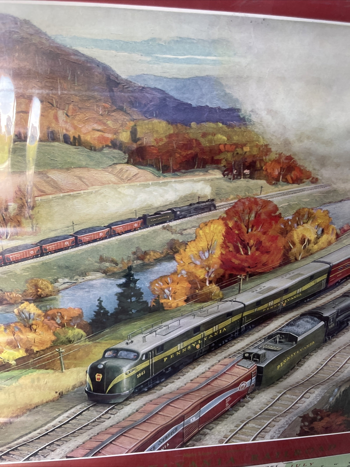 1951 Pennsylvania Railroad (PRR) Large Format Calendar Rare2