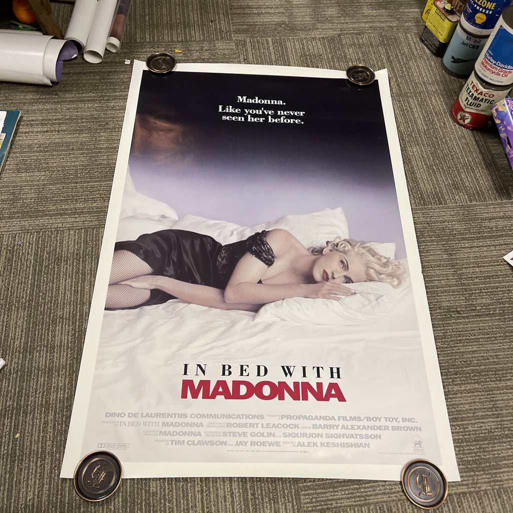 #156 1991 "IN BED WITH MADONNA" 1 Sheet Movie Poster  Nice Condition 41” X 27”0