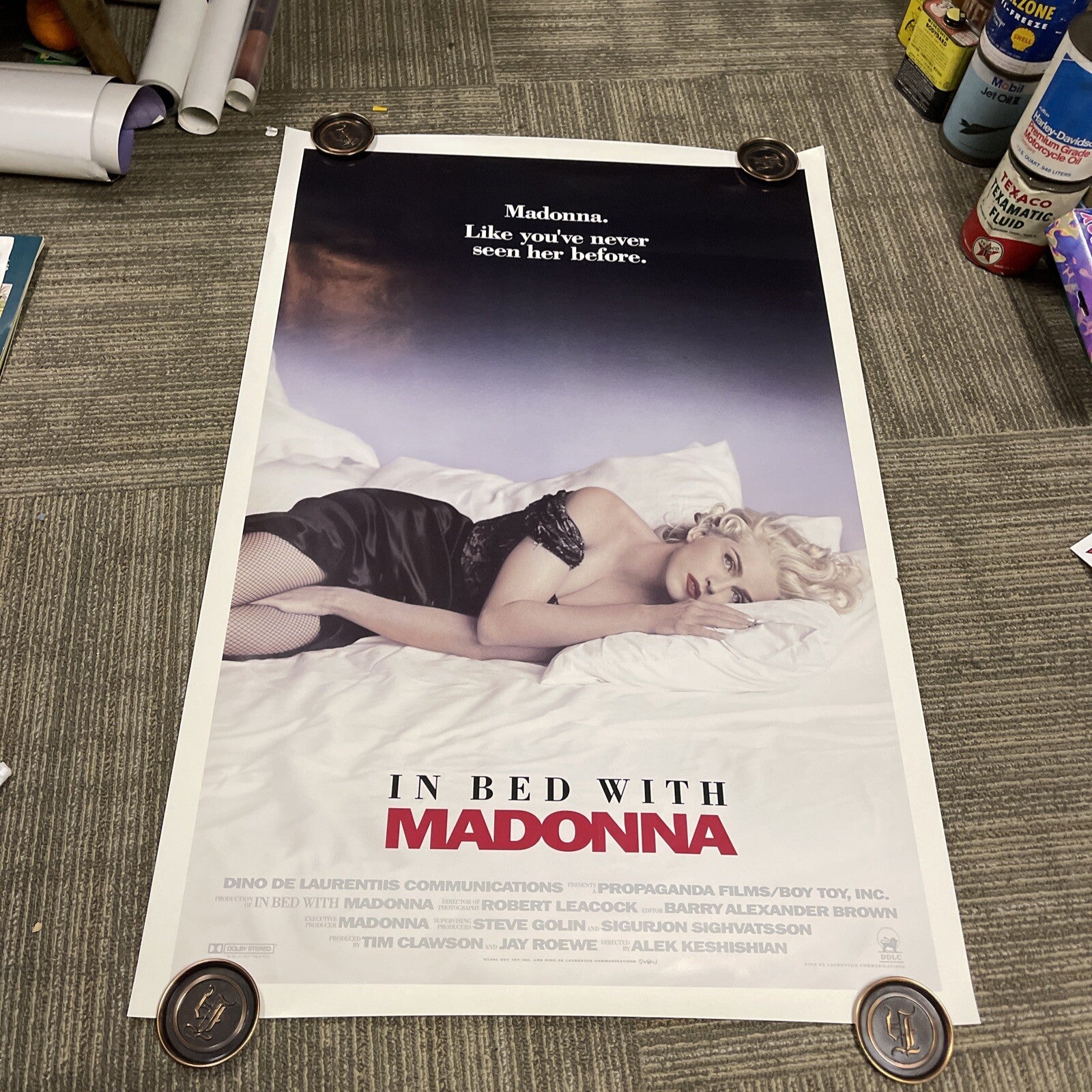 #156 1991 "IN BED WITH MADONNA" 1 Sheet Movie Poster  Nice Condition 41” X 27”0