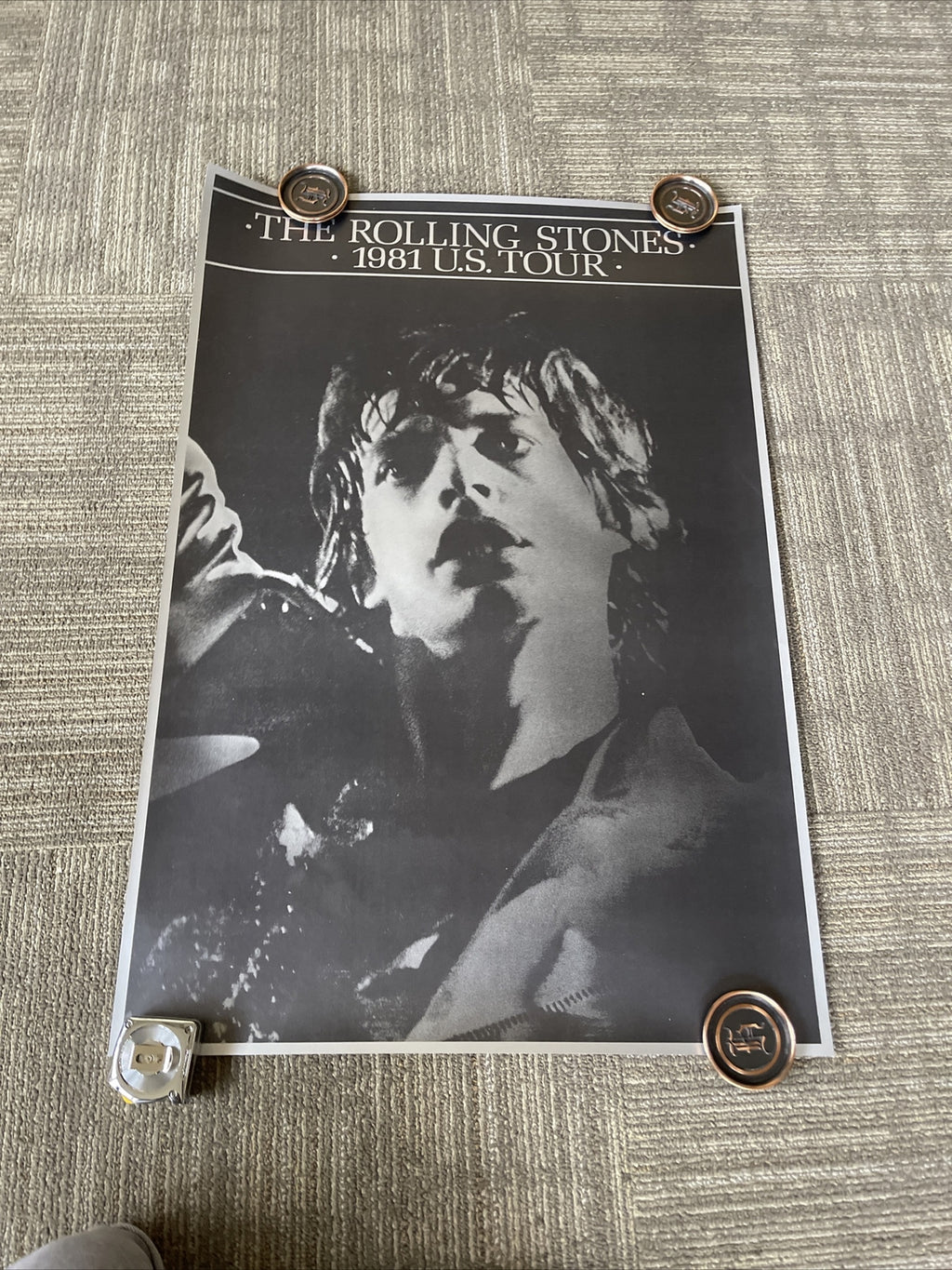 #151 The Rolling Stones 1981 US Tour Record Store Promo Poster Clean!7