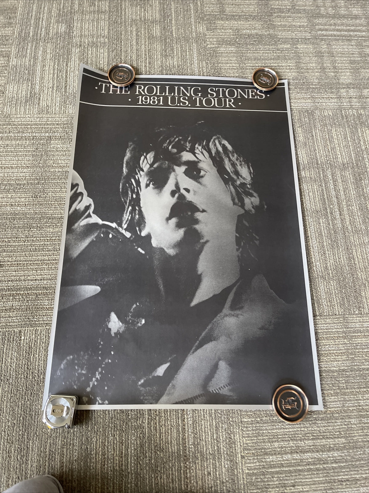 #151 The Rolling Stones 1981 US Tour Record Store Promo Poster Clean!7