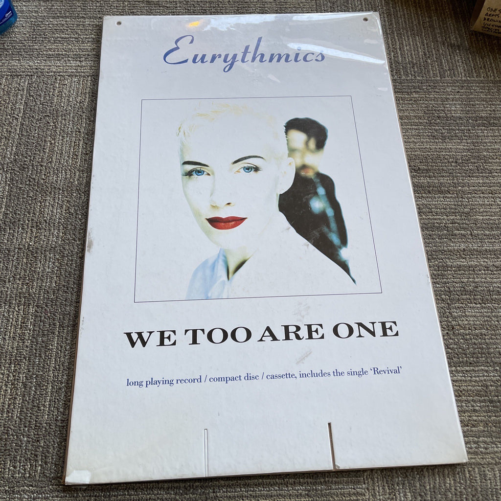 1989 EURYTHMICS We Too Are One Record Store Promo Poster Cardboard Display0