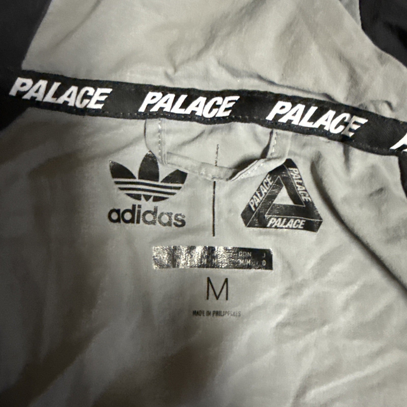 Palace X Adidas Orange Grey Shell Hooded Jacket Size Medium3