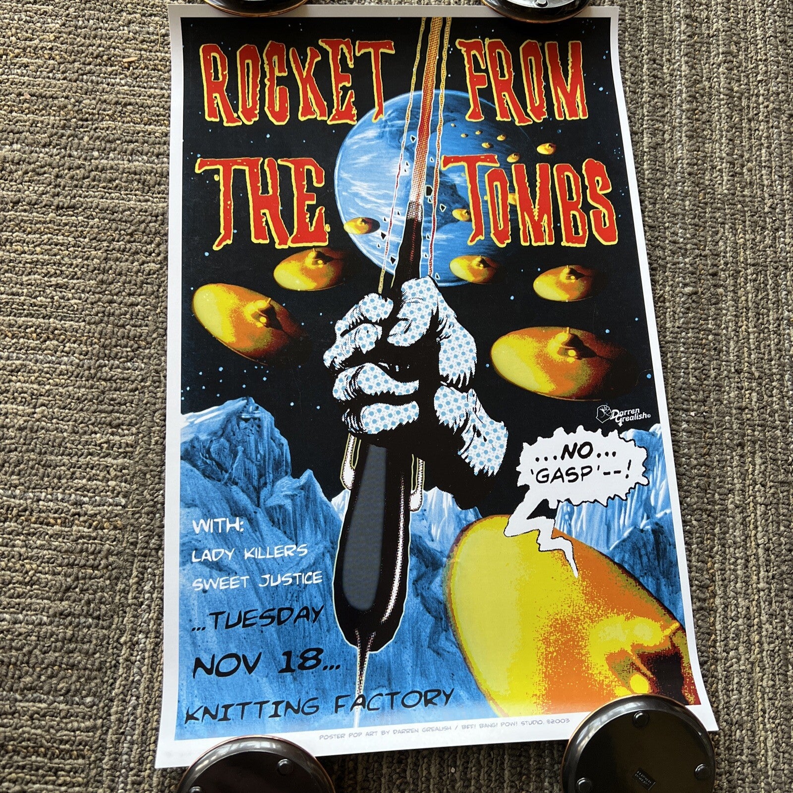 Rocket From the Tombs Concert Poster Pop Art,  Live in Los Angeles CA 20030