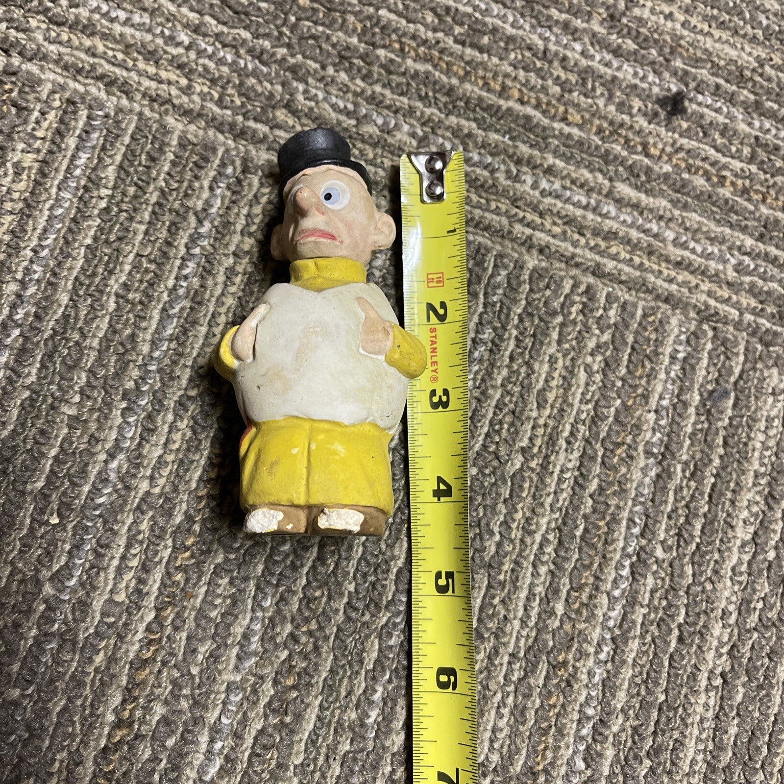 Antique Character Clay And Paper Mache 4” Toy Figure Doll Lot Estate Bobber10