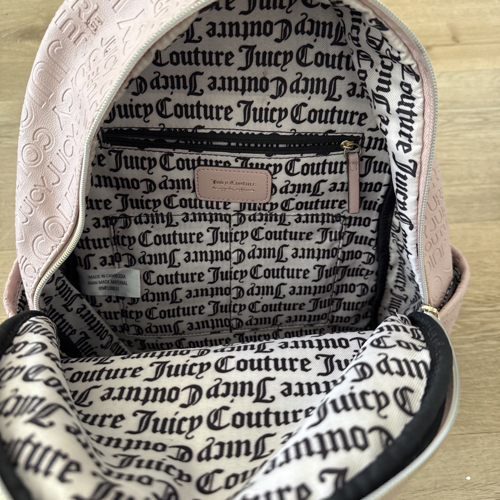 Juicy Couture Pink and Gold Word Search Backpack5