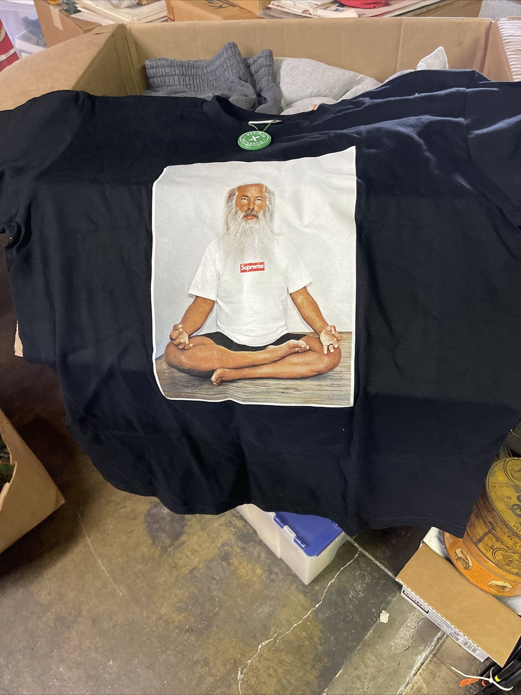 Supreme Rick Rubin Photo Graphic Short  Sleeve Black Tee T-Shirt Sz medium2