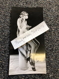 Rare Original Unpublished Photo Of Kathryn Marlowe Sipping Tea 8.5”x4”0