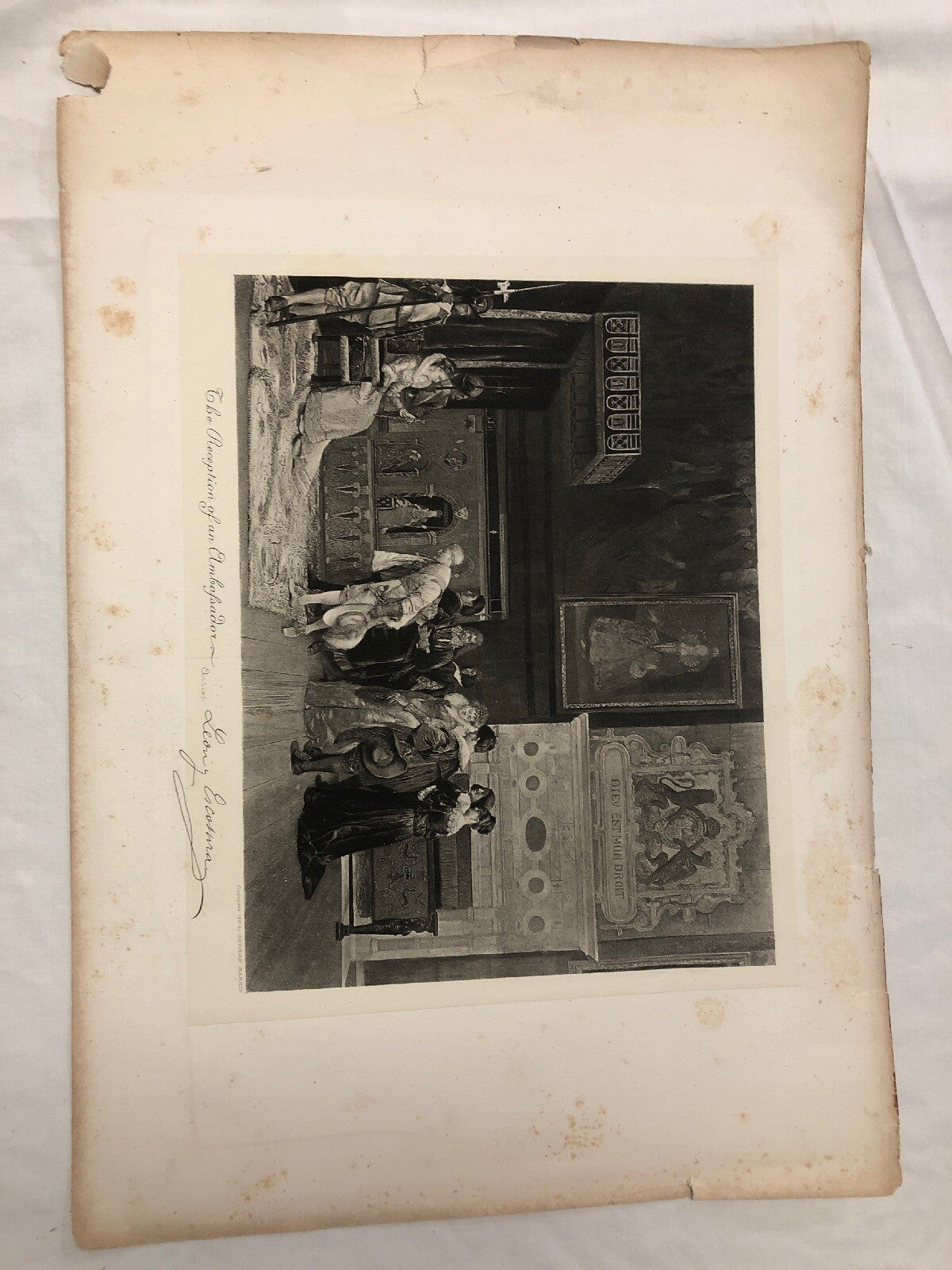 The Reception Of An Ambassador -1870 Leon Y Escosura- George Barrie 1881 VTG0